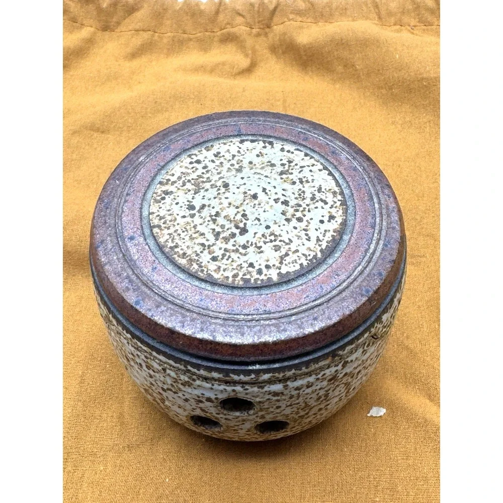 VTG 1970's J. Wells Studio‎ Art Pottery French Style Stoneware Garlic Keeper Jar